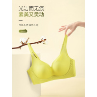 [花瓣杯小弹簧]智能W型软支撑透气无痕舒适光面固定杯聚拢内衣