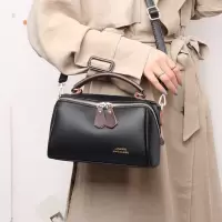 Ceba 波士顿枕头包2023新款复古软皮包包欧美潮单肩斜挎Bags洋气手提包