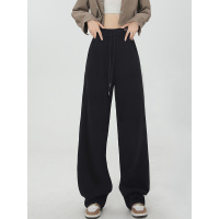 Ceba 美式运动裤女2023新款春秋季高腰垂感直筒夏阔腿卫裤宽松香蕉裤子