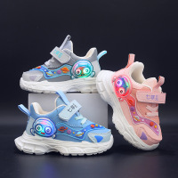 Three Sons秋季新款男童网鞋儿童运动鞋女童旅游时尚公主网面透气运动鞋