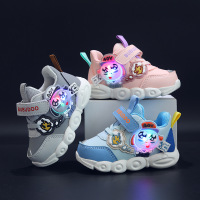 Three Sons童鞋2023年秋季新款儿童机能鞋带灯儿童运动鞋时尚卡通男童跑步鞋