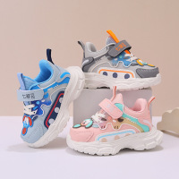 Three Sons儿童鞋2023年春季新款女童运动鞋休闲学步网鞋可爱卡通儿童运动鞋