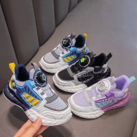 JUSEN SHAYU时尚休闲中大童网鞋新款旋转扣软底舒适青少年男女童运动篮球鞋潮