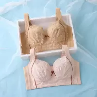 夏季新款超薄款内衣女大胸显小文胸无钢圈上托收副乳大码薄款胸罩