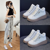 2023秋季新款ins韩版小白鞋女学生高帮厚底休闲鞋女街拍KT-2288