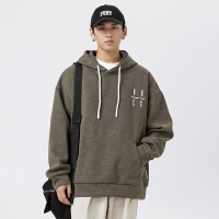 秋冬新款袋鼠兜连帽字母卫衣男刺绣潮牌宽松衣服男装时尚易搭上衣