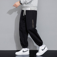 2023秋季新款休闲裤男士卫裤大码宽松束脚加肥加大秋季运动长裤子