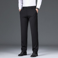 黑色职业男士商务西裤拉链弹力舒适正装休闲裤男秋冬新款垂顺长裤