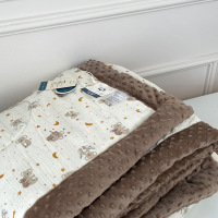 新品皱皱纱豆豆被全棉纱布被子豆豆绒安抚被机洗懒人被儿童四季被