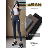 鲨鱼裤女外穿春秋季2023新款高腰提臀瑜伽芭比紧身无痕加绒打底裤