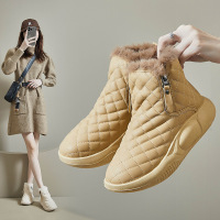 加绒高帮雪地靴女2023冬季新款学生ins韩版保暖休闲鞋棉鞋ZY5899