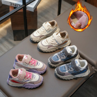 2023冬季新款儿童运动鞋加绒榴莲底男童休闲鞋女童运动跑鞋子潮