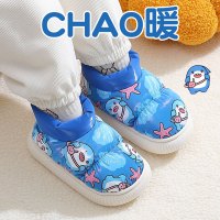 儿童棉鞋冬季男女中大童居家室内外小孩保暖加绒棉鞋防水棉鞋