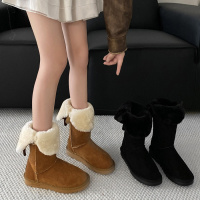 休闲保暖黑色东北厚底雪地靴女款2023新款冬季加绒加厚保暖棉鞋子