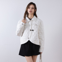 90新国标白鸭绒小香风外套冬季菱格保暖箱包扣羽绒服女