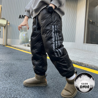 男童羽绒裤2023新款冬季外穿中大童加厚保暖裤儿童裤子棉裤冬装潮