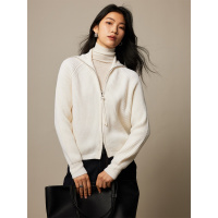 不挑人既是王炸 基础休闲针织开衫女23秋冬厚款双拉链毛衣外套女