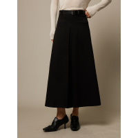 随性经典 挺阔有型设计感高腰显瘦直筒裙秋冬中长款半身裙百褶裙