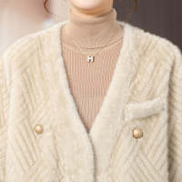 新款中年女装新款妈妈装冬装外套仿皮草皮毛一体大衣南方冬天保暖