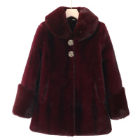 老年奶奶装加绒保暖夹棉大衣老太太仿水貂绒60-80岁大码老人家女