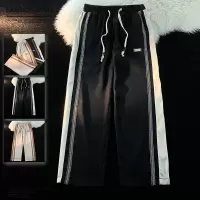 2024新款休闲裤子男男装灰色卫裤男宽松潮牌束脚裤春秋季男生刺绣