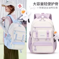 2024新款小学生儿童书包女生双肩包防泼水双肩背包牛津布护脊女童