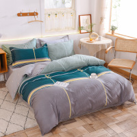 新款小清新全棉印花四件套 简约保暖学生宿舍家用四件套起批