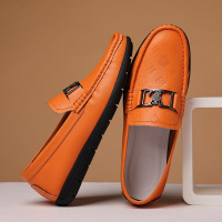 豆豆鞋男一脚蹬真皮时尚潮流休闲鞋百搭透气男鞋软底皮鞋