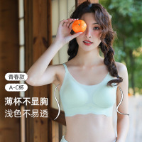 薄款无痕内衣女小胸聚拢显大无钢圈提拉上托舒适透气收副乳文胸罩