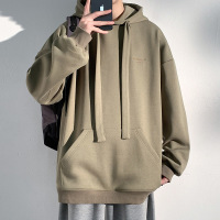 春季新款港风光影墙大码潮牌刺绣连帽卫衣小众设计高级感男女