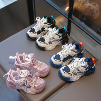 儿童老爹鞋春款新款韩版休闲网面女童运动鞋时尚轻便男童运动