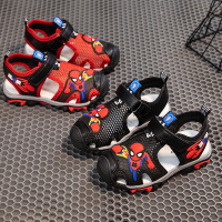 男童夏季卡通学生外穿凉鞋新款蜘蛛侠包头休闲小男孩帅气沙滩鞋潮