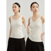 美丽诺羊毛 V领吊带针织打底衫女春夏款亲肤柔软内搭无痕背心