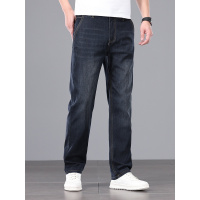 弹力耐磨宽松直筒裤男士春夏新款大码休闲裤男款广东新塘牛仔裤男