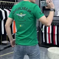 刺绣圆领短袖T恤男夏季新款潮ins时尚半袖体恤上衣欧货修身打底衫