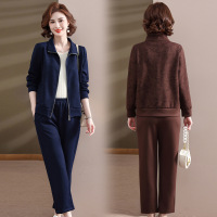 年女士新款妈妈装套装40岁运动休闲大码女装中年人服装跑步衣