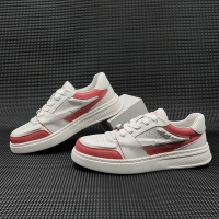 真皮板鞋男款潮流百搭鞋子欧洲站男鞋头层牛皮拼色男士小白鞋潮鞋