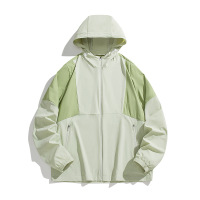 拼色防晒衣男女情侣款同款户外防晒50++印制LOGO皮肤衣冰丝防晒服