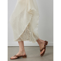 韩国ins 雪纺亮片半身裙女春夏修身小个子松紧腰褶皱仙女飘飘裙子