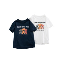 夏季新款童装韩版儿童短袖T恤小狗卡通 男宝宝衣服