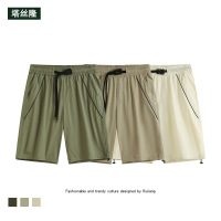 男装夏季短裤男塔丝隆复古潮牌纯色五分裤运动休闲裤源头
