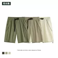 男装夏季短裤男塔丝隆复古潮牌纯色五分裤运动休闲裤源头