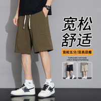 男装夏季短裤男简约潮流纯色休闲裤子男士宽松运动百搭五分裤