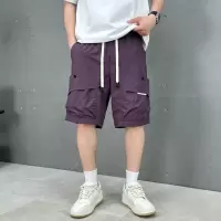 潮牌工装短裤男士夏季新款美式痞帅多口袋速干短裤透气直筒裤百搭