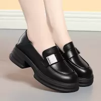 玛丽珍小皮鞋女春秋季新款增高女鞋厚底乐福鞋女松糕软底单鞋