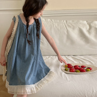 女童夏装牛仔裙新款儿童装夏季公主裙子洋气时髦大童连衣裙潮