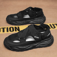 火爆新款夏季外穿镂空凉鞋防臭包头洞洞鞋后溪防滑潮男沙滩鞋