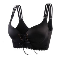 大码文胸女聚拢200斤胖mm大胸薄款显小光面拉B绑带无钢圈内衣