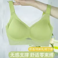 无痕全罩杯胖mm大胸显小无钢圈大码内衣女防走光抹胸收副乳胸罩夏