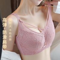薄款抹胸式全罩杯记忆软钢圈调整型大码内衣女大胸显小聚拢收副乳_299